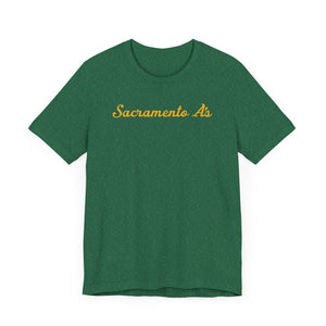 Sacramento A's Unisex Jersey Short Sleeve T Shirt