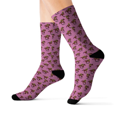 Triple Crown Horse Racing Socks Sublimation Socks Belmont Preakness Kentucky Derby