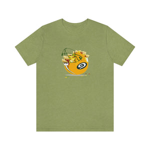 Green Bay Packers Mens Womens Jersey Short Sleeve T Shirt Nacho Helmet