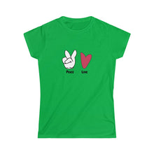 Load image into Gallery viewer, Peace and Love Women&#39;s Tee