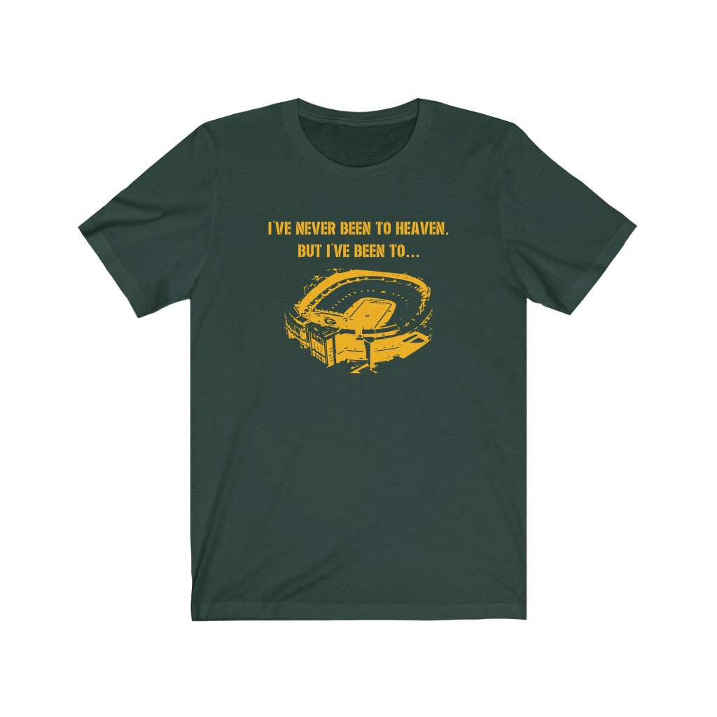 I've never been to heaven Unisex Jersey Short Sleeve T Shirt Green Bay