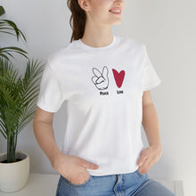 Load image into Gallery viewer, Peace and Love Mens Womens T Shirt