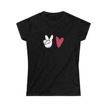 Load image into Gallery viewer, Peace and Love Women&#39;s Tee