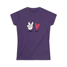 Load image into Gallery viewer, Peace and Love Women&#39;s Tee