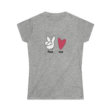 Load image into Gallery viewer, Peace and Love Women&#39;s Tee