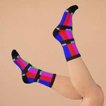 Load image into Gallery viewer, TV Test Pattern Socks